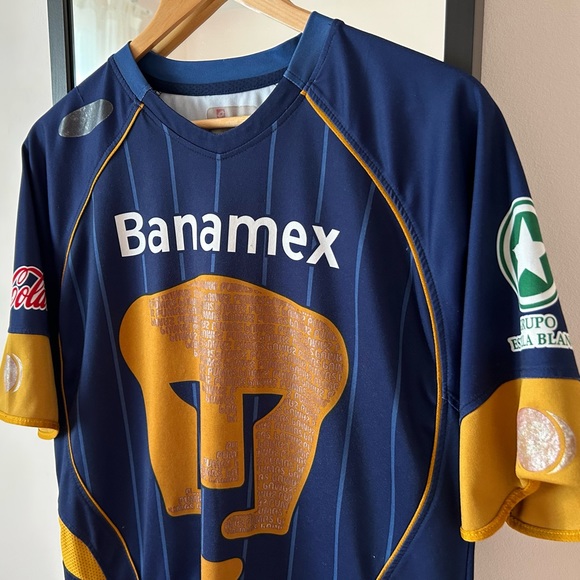 Vintage 2007 UNAM Pumas ⚽️ 🇲🇽 Lotto Soccer Jersey Liga MX Mexico Football - Picture 2 of 16